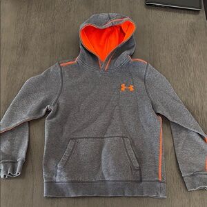 Under Armour Youth M Hoodie Gray/Orange Pullover